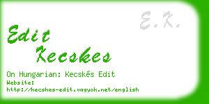 edit kecskes business card
