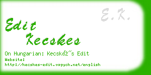 edit kecskes business card